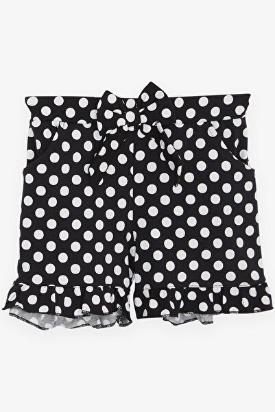 Breeze Girl's Shorts Set, Polka Dots, Bows and Ruffles, Age 4-8, White