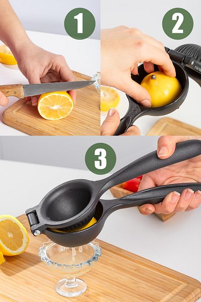 DORRY HOME 2034 Cast Lemon Squeezer Stainless Citrus Lemon Squeezer Manual Lemon Fruit Squeezer