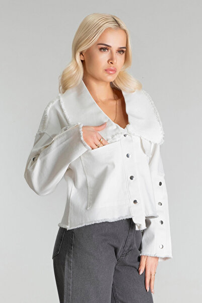 Bold & Young Women's Power Lycra Cotton Fabric Sleeve and Snap Front Filthy Stitched Coat