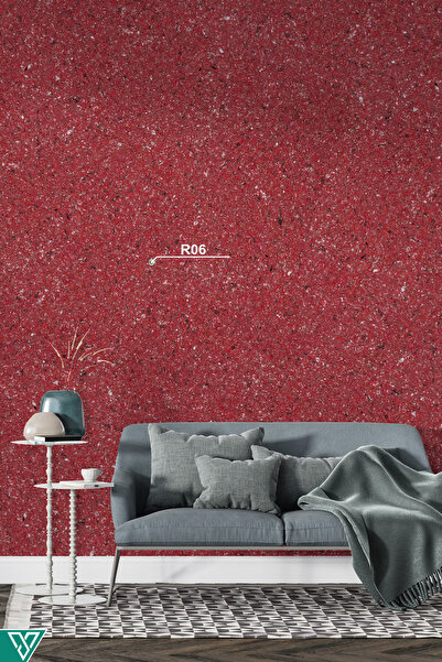 Ventrawall Ipek Sıva | Canlı Sıva | Isı Ve Ses Yalıtımlı Sıva |%100 Pamuk| Kırmızı | R06 - 5 Kg | 16,5m²