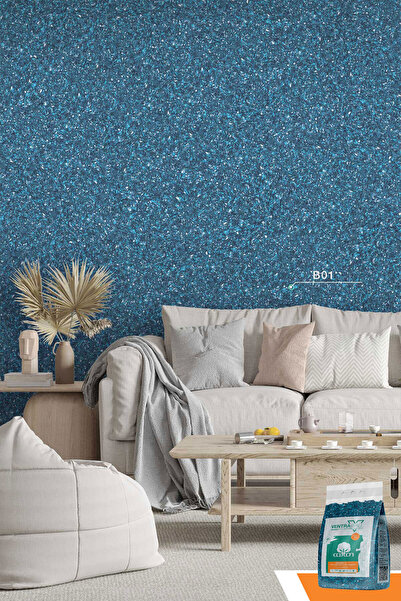 Ventrawall Isı Ve Ses Yalıtımlı Sürülen Duvar Kağıdı | Kendinden Yapışkanlı | Koyu Mavi | B01 - 1,5kg | 5m²