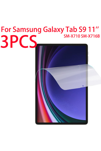 Choice 3P-Galaxy Tab S9 عبوة من 3 قطع من واقيات الشاشة المصنوعة من مادة PET الناعمة لجهاز Tab S9 WiFi 5G مقاس 11 بوصة إصدار 2023 Tablet Pro