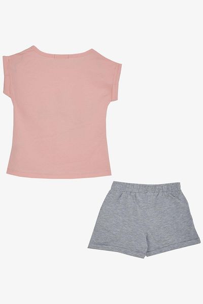 Breeze 3-8 Years Girl's Shorts Set - Fun Time, Salmon