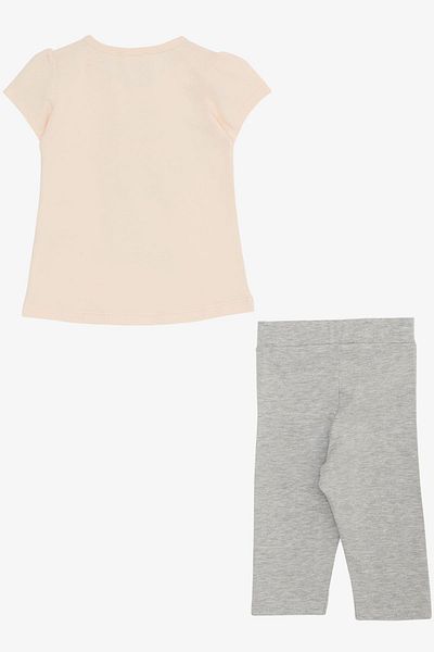 Breeze Beautiful Girl Printed Capri Tights Set - 1.5-5 Years, Powder