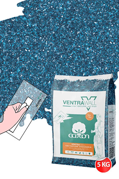 Ventrawall Isı Ve Ses Yalıtımlı Sürülen Duvar Kağıdı | Kendinden Yapışkanlı | Mavi |b01 - 5 Kg| 16,5m²