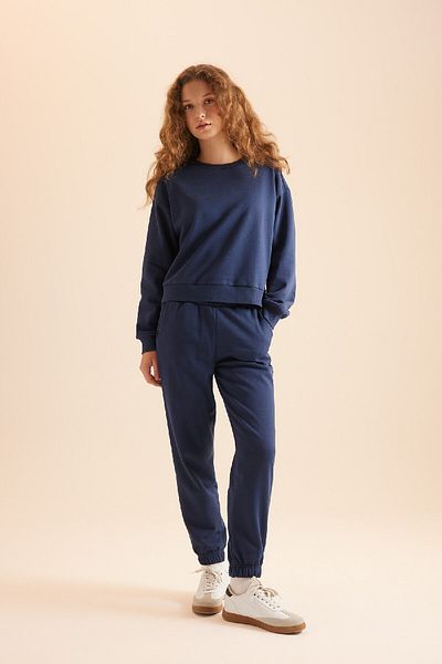 DeFacto Basic-Trainingsanzug-Set aus dickem Fleece mit normaler Passform und normaler Passform D8022axns