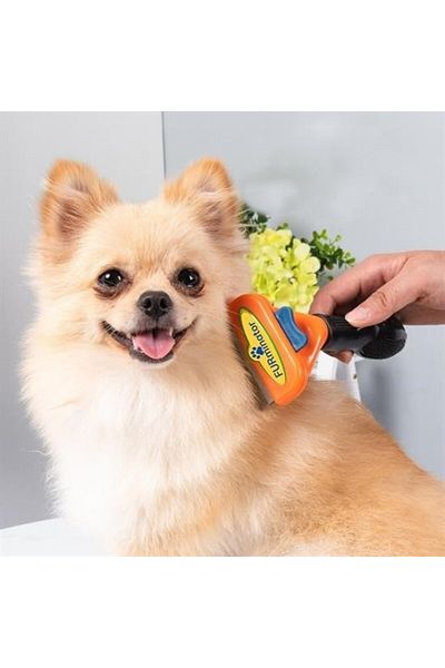 E NATIONAL Buffer® Cleanable Steel Comb Brush for Long Hair Dogs - Easy Combing