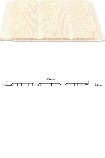 AKSMAR Plastic Hanging Ceiling Lamp with Fuga Maple (12 Pcs 2 m Long)
