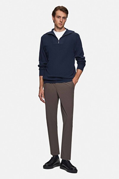 Twn Πλεκτό πουλόβερ Slim Fit Navy Blue απλό