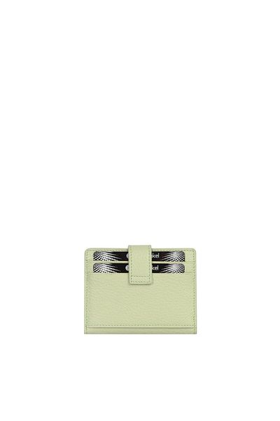 CENGİZ PAKEL Cengiz Pakel Women's Mini Genuine Leather Card Holder with Snap Detail - 2509 - A.Green