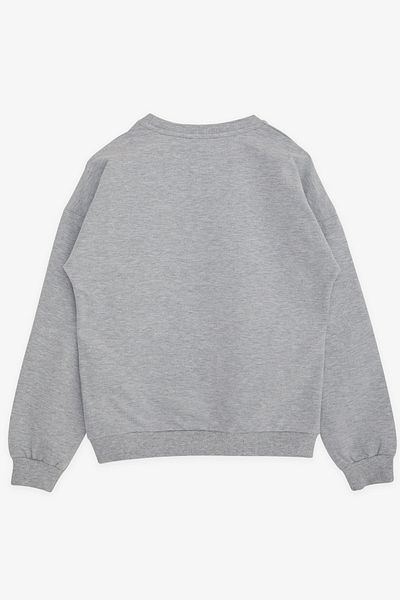 Breeze Φούτερ για κορίτσι 9-14 ετών Grey Melange - Confused Printed