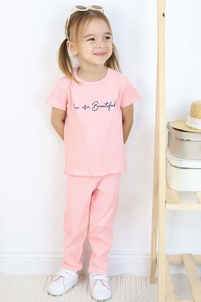 Breeze Pink Tights Printed Set for 1.5-5 Years Old Girl