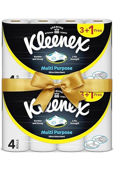 Kleenex Multi Purpose Kitchen Tissue Paper Towel, 2 PLY, 8 Rolls x 90 Sheets