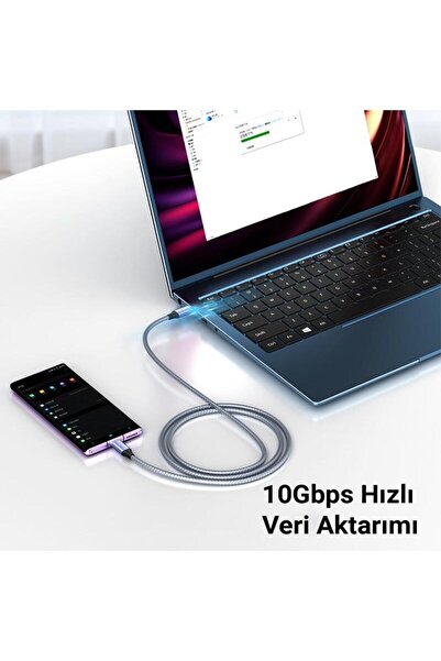 Veggieg USB 3.1 Type-C Pd 100W 5A 10Gbps 4K 60Hz Supported Cable 2 Meters