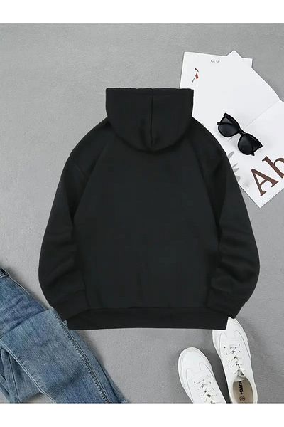 Karatopak Unisex Duck Printed Oversize Hooded Sweatshirt