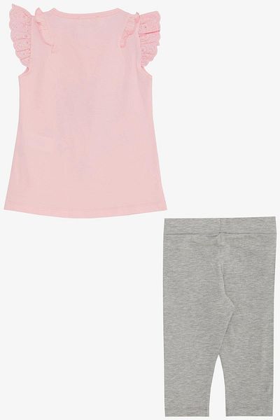 Breeze Girl's Tights Set Cute Girl Printed Floral 2-6 Years, Pink