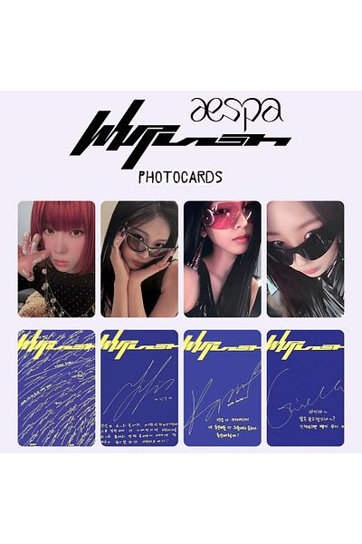 Kpop Dünyasi Aespa'' Whiplash'' Speed Ver. Photocards Set