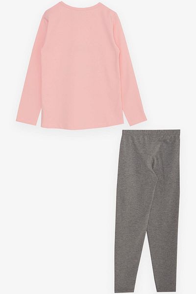 Breeze Girl's Tights Set Cool Girl Text Printed 4-8 Years, Pink