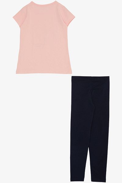 Breeze Daisy Printed Pink Tights Set for 4-9 Years Old Girl