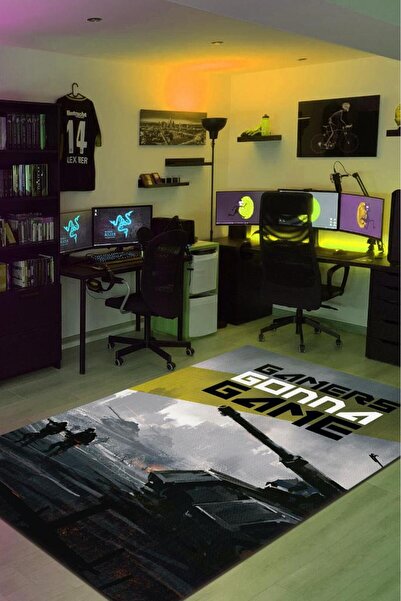 Keep Playing Multicolor Actress Rug Gamer Themed Rug Gift Rug for Modern Actor