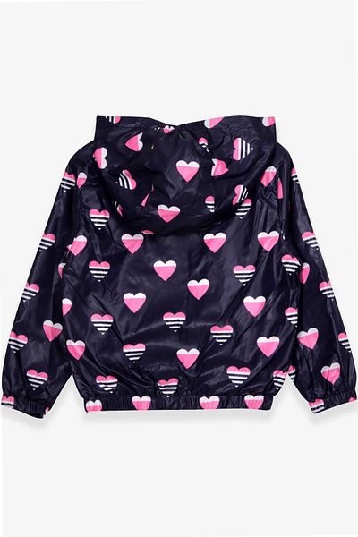 Breeze Girl's Raincoat Heart Patterned 1-6 Years, Purple