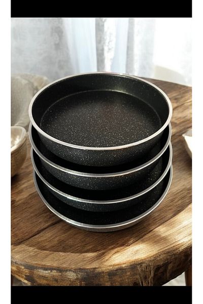 LeesHome طقم صواني فرن جرانيت 4 قطع - 28-30-32-34 سم