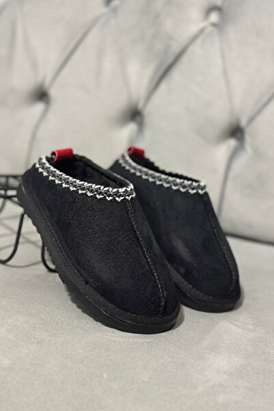 woltybaby Palmiye Çocuk Süet Utra Mini Yarım Bot Içi Tüylü Günlük Confort