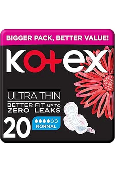Kotex Ultra Thin Pads, Normal Size Sanitary Pads, 20 Sanitary Pads