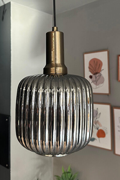 Bamyum Mopa Cam Tekli Avize Eskitme Fener Başlık Retro Sarkıt Lamba Restoran Salon Aydınlatma