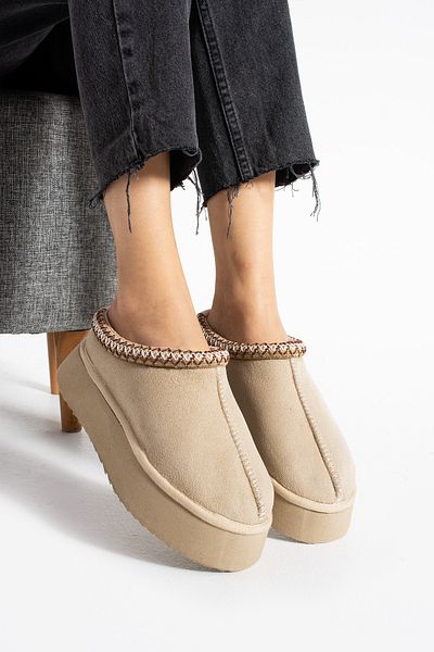 Bermody Tia Women's Suede Fur Lined Winter Slippers Boots & Booties