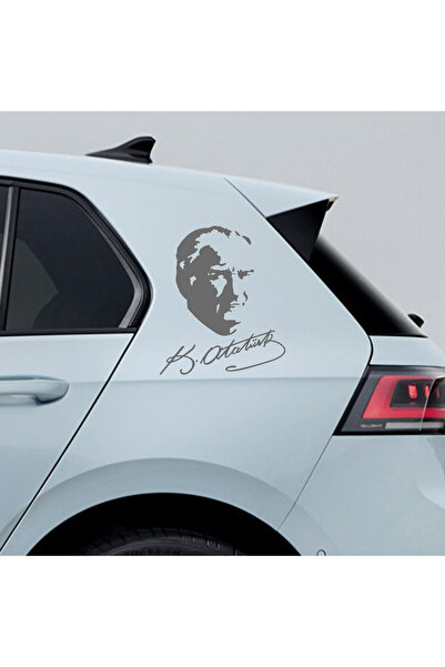 Sönmez Sticker Atatürk Imza Sticker - Atatürk Sticker - Oto Sticker - Araba S...