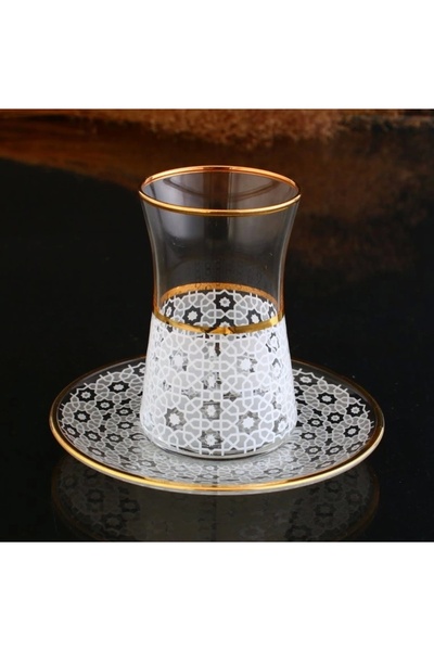 CNS HOME AGRA GOLD DEKOR ÇAY SETİ 6 KİŞİLİK 12 PARÇA 361-391