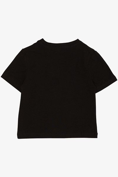 Breeze Tricou de bază negru pentru fete 9-14 ani - Mărimea curea