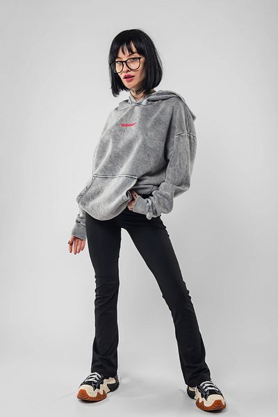 Bak Moda White Asperitas Oversize Unisex Hoodie - Washable and Back Printed