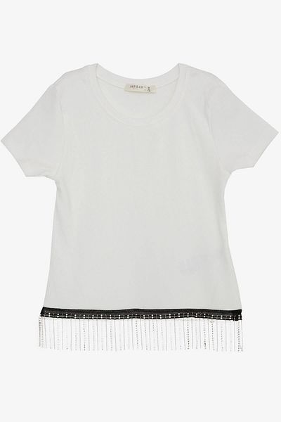Breeze Κοριτσίστικο T-Shirt Stone Tassel 9-14 ετών, εκρού