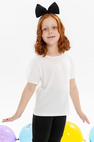 Breeze T-Shirt για κορίτσια 8-12 ετών - Μανίκια από τούλι, εκρού