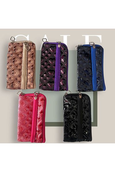 Yenigeldi 1Pc 2 Compartments Coin Card Wallet Keychain (8Cm*13Cm)