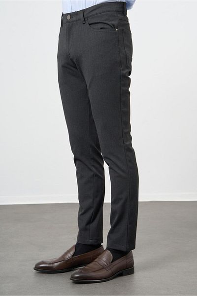 İmza Dark Anthracite Stretchy 5 Pocket Casual Slim Fit 5 Pocket Pants 1003245161