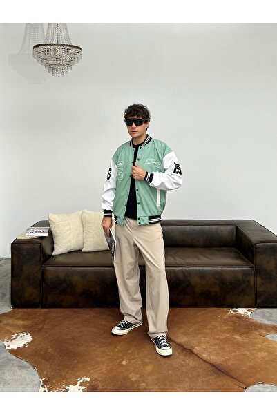 maroni ERKEK OVERSİZE NAKIŞLI KOLEJ CEKET