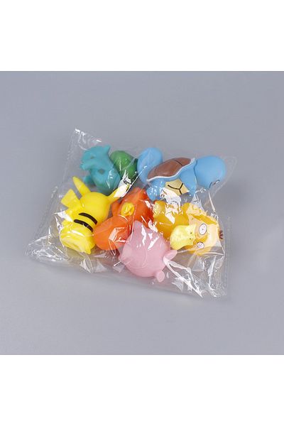 Choice 6PCS Tomy Pokemon Anime Figure Pikachu Psyduck Squirtle Jigglypuff Bulbasaur Kawaii Toys Model 6 Typ