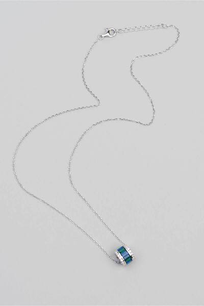 So CHIC... Minimal Tasarım 18 Ayar Beyaz Altın Kaplama 45 Cm Gümüş Kolye