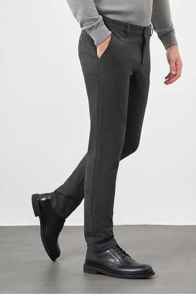 İmza Dark Anthracite Stretchy Side Pocket Casual Comfort Fit Chino Pants 1003245158