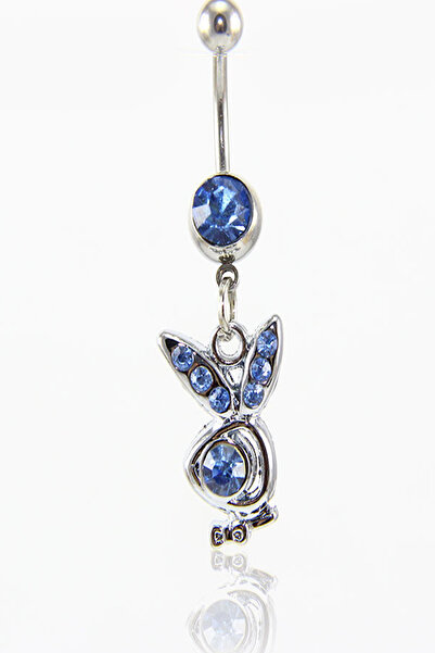 Rouge Turkuaz Taşlı Playboy Göbek Piercing