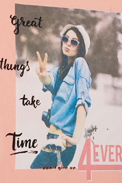 Breeze T-Shirt για κορίτσια Cool Girls Printed 8-14 ετών, Salmon