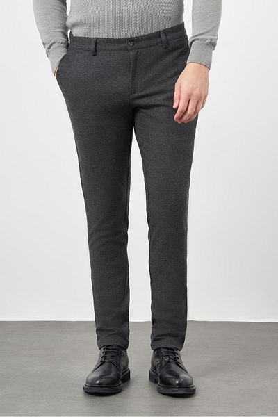 İmza Dark Anthracite Stretchy Side Pocket Casual Comfort Fit Chino Pants 1003245158