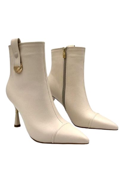 BEYAZ Γυναικείες μπότες μπεζ χρώματος (PARK MODA) Princess Pointed Toe Incetopuklu