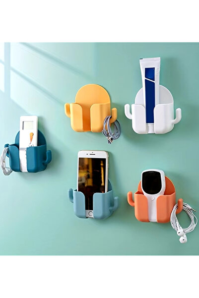 Genel Markalar Kumanda Telefon Standı Kancalı Beyaz Kablo Askısı Anahtarlık E...