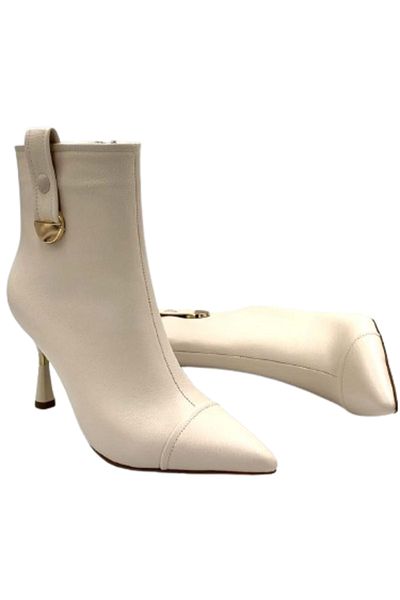 BEYAZ Γυναικείες μπότες μπεζ χρώματος (PARK MODA) Princess Pointed Toe Incetopuklu