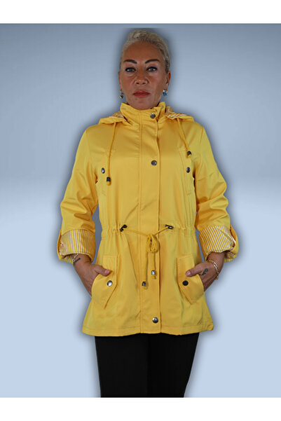 Xexese SU GEÇİRMEZ MEVSİMLİK TRENÇKOT KAPŞONLU