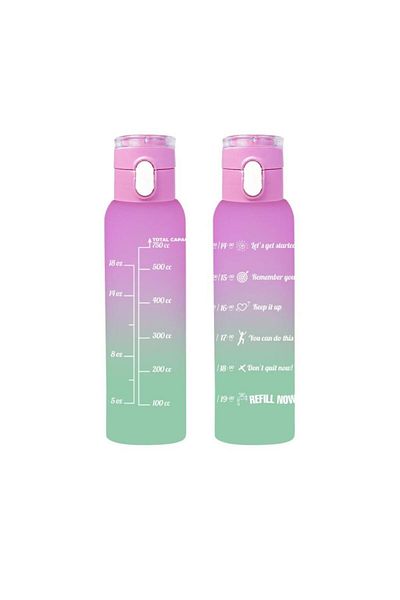 Herevin 161407 -844 750 ml Patterned Opaque Water Bottle with Hanger